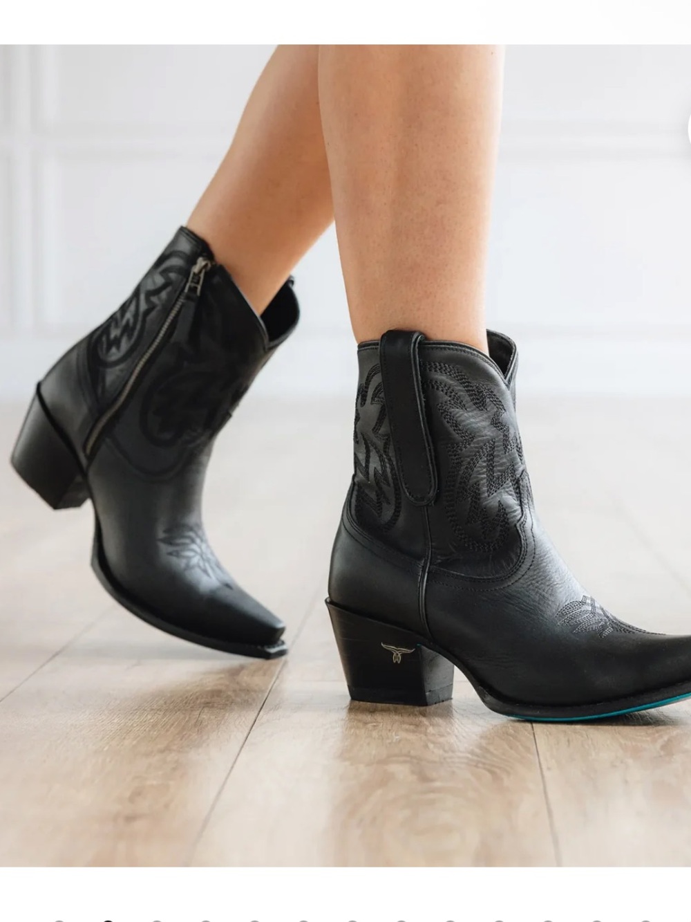 Lane Cowgirl Zip Shortie Boots Booties - Picture 2 of 9